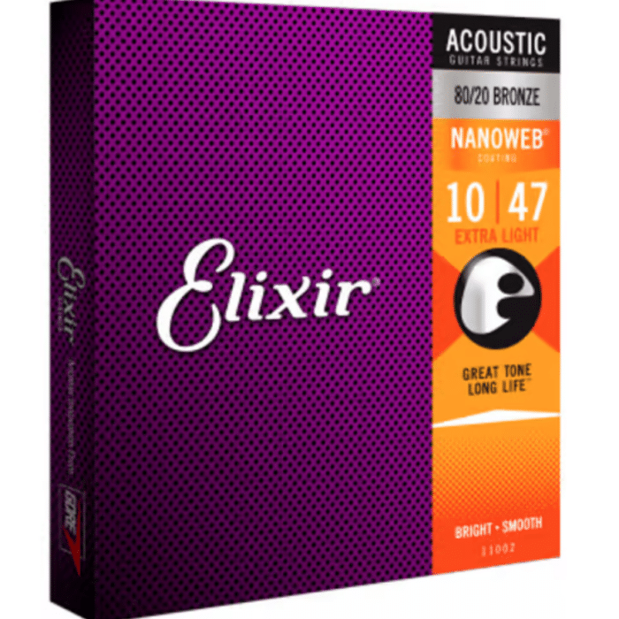 Cuerdas de Acústica ELIXIR NANOWEB EXTRA LIGHT 10-47 Bronze