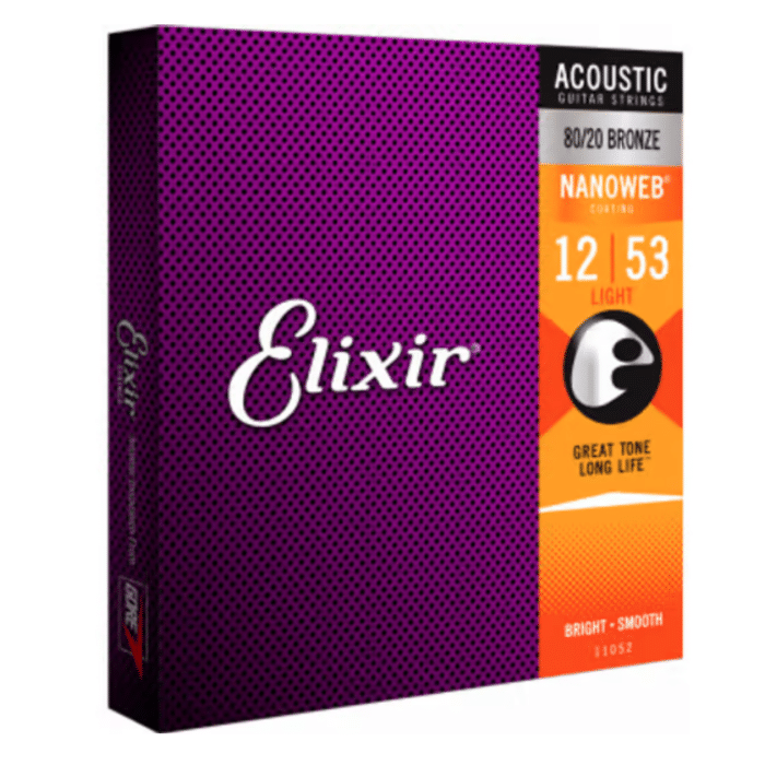 Cuerdas de Acústica Elixir Nanoweb Light 12-53 Bronze