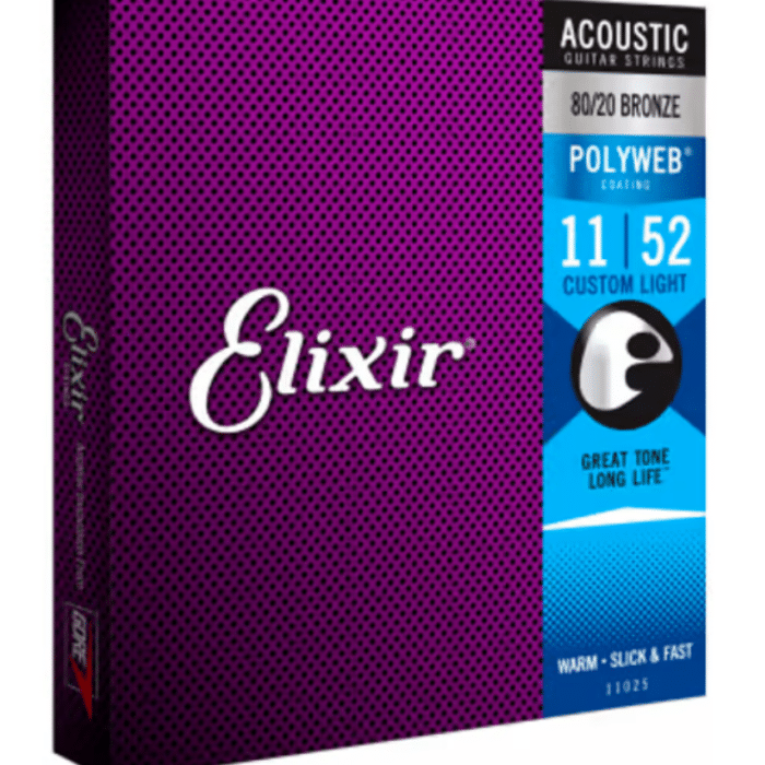 Cuerdas de Acústica Elixir 11025 Polyweb 11-52 Custom Light